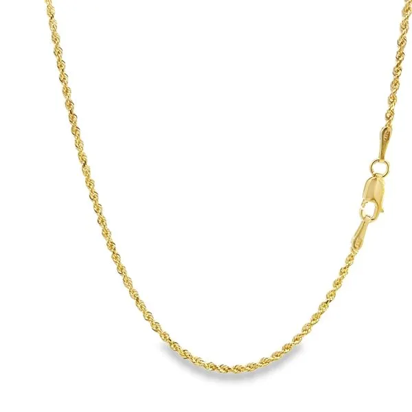 14K Yellow Gold 1.5mm Solid Rope Link Chain Image 3 Arezzo Jewelers Elmwood Park, IL