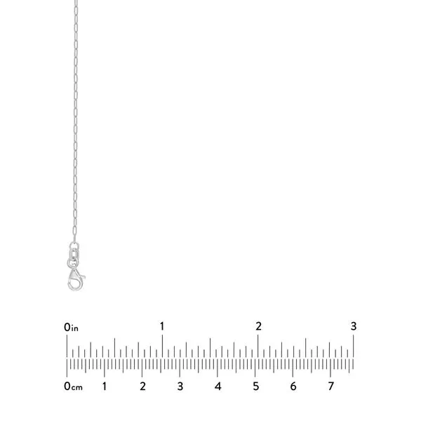14k White Gold 1.25mm Paper Clip Chain Image 5 Arezzo Jewelers Elmwood Park, IL