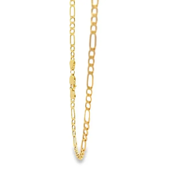 14k Yellow Gold 3.4mm Hollow Figaro Link Chain Image 2 Arezzo Jewelers Elmwood, IL