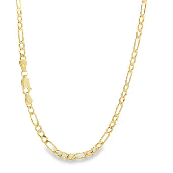 14k Yellow Gold 3.4mm Hollow Figaro Link Chain Image 4 Arezzo Jewelers Elmwood, IL