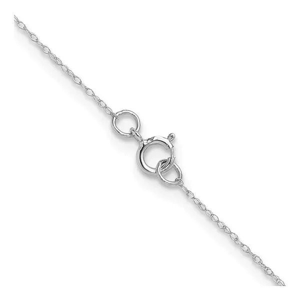 14K White Gold .4mm Cable Link Chain Image 3 Arezzo Jewelers Elmwood Park, IL