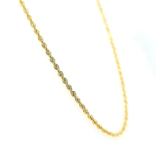 14K Yellow Gold 2mm Solid Rope Link Chain Image 3 Arezzo Jewelers Elmwood, IL