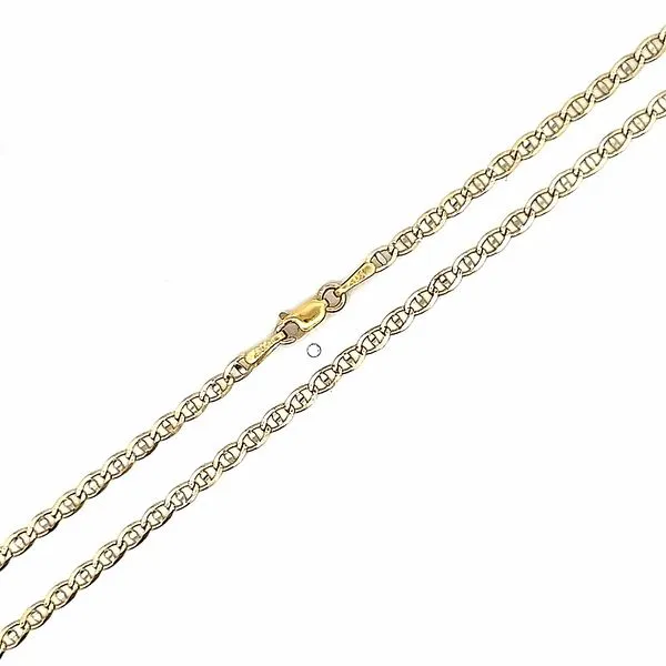 14K Two Tone 2.4mm Anchor Link Gold Chain Arezzo Jewelers Elmwood Park, IL
