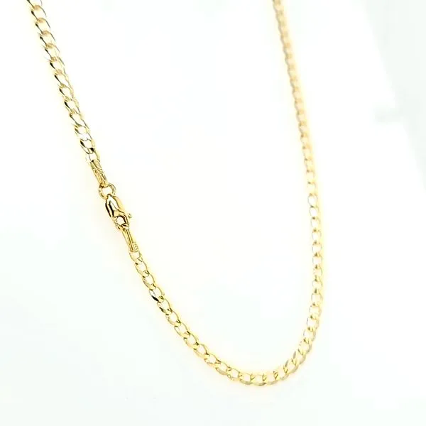 14k Yellow Gold 2.5mm Curb Link Chain Image 2 Arezzo Jewelers Elmwood Park, IL