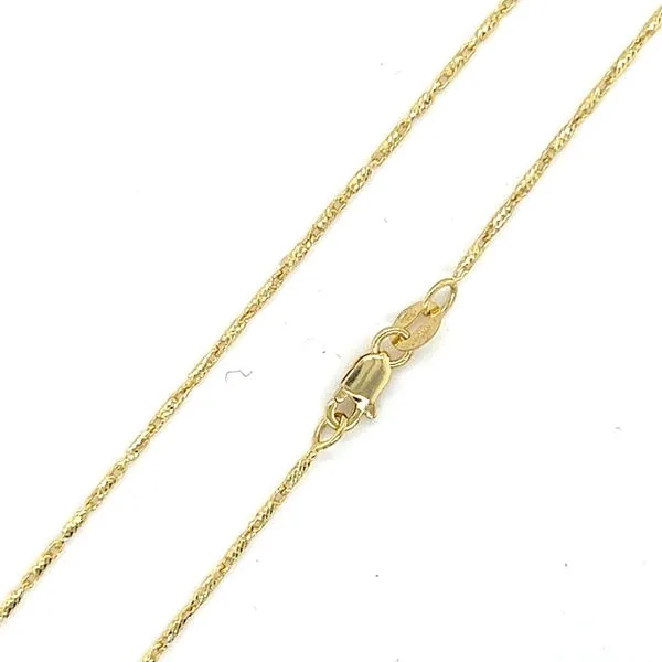 14k Yellow Gold 1mm Diamond Cut Raso Link Chain Image 2 Arezzo Jewelers Elmwood Park, IL