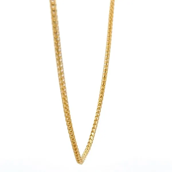 14K Yellow Gold 2mm Solid Franco Link Chain Image 2 Arezzo Jewelers Elmwood, IL