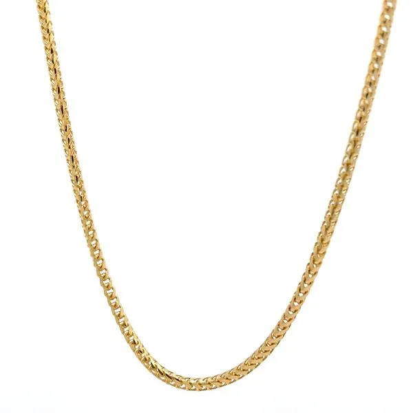 14K Yellow Gold 2mm Solid Franco Link Chain Image 3 Arezzo Jewelers Elmwood, IL