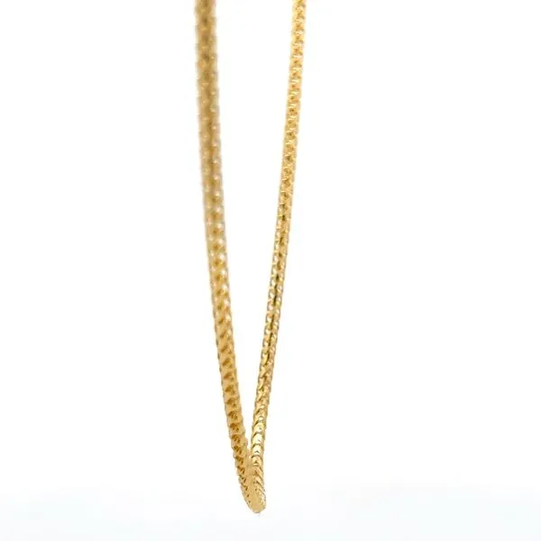 14K Yellow Gold 2mm Solid Franco Link Chain Image 4 Arezzo Jewelers Elmwood, IL