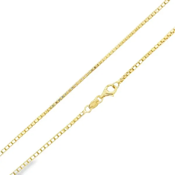 14K Yellow Gold 1.5mm Box Link Chain Image 2 Arezzo Jewelers Elmwood Park, IL