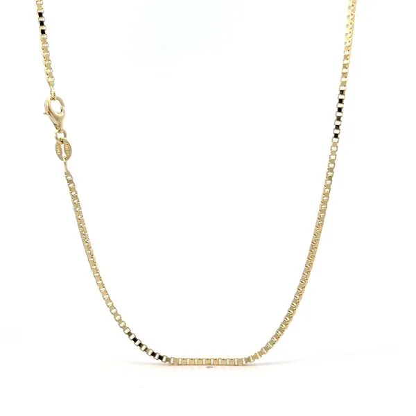 14K Yellow Gold 1.5mm Box Link Chain Image 4 Arezzo Jewelers Elmwood Park, IL