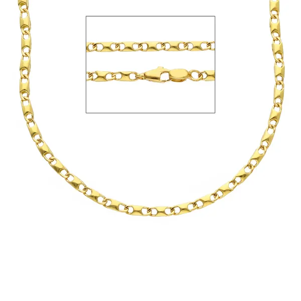 18K Yellow Gold 2.5mm Fancy Italian Link Chain Arezzo Jewelers Elmwood Park, IL