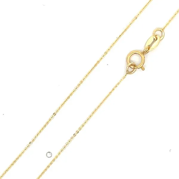 14K Yellow Gold 1mm Cable Link Pendant Chain Image 2 Arezzo Jewelers Elmwood Park, IL