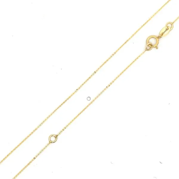 14K Yellow Gold 1mm Cable Link Pendant Chain Arezzo Jewelers Elmwood Park, IL