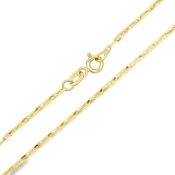 14k Yellow Gold 1.8mm Anchor Link Pendant Chain Arezzo Jewelers Elmwood Park, IL