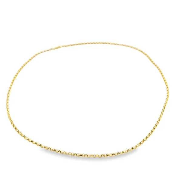 14k Yellow Gold 3.2mm Rolo Link Pendant Chain Image 2 Arezzo Jewelers Elmwood Park, IL