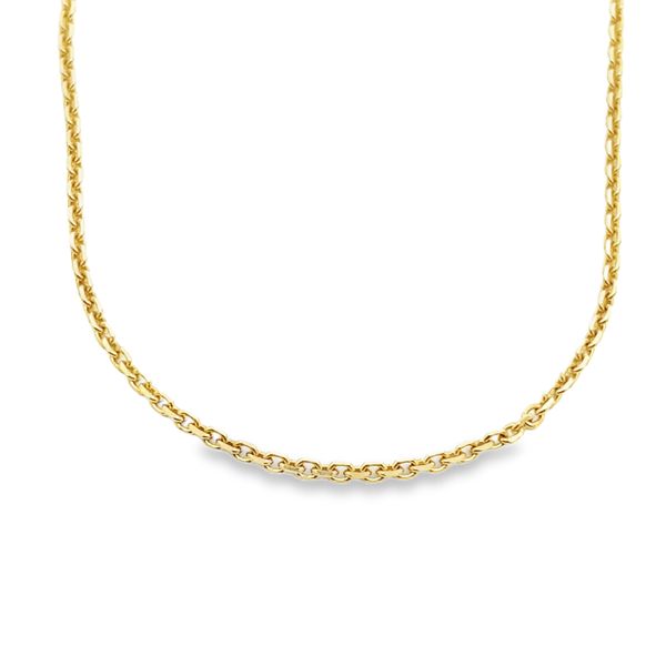 14 Karat Yellow Gold 2mm Hermes Link Chain Arezzo Jewelers Elmwood Park, IL