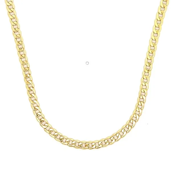 14 Karat Yellow Gold 4.25mm Hollow Curb Link Chain Image 2 Arezzo Jewelers Elmwood Park, IL