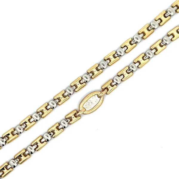 18 Karat Two Tone Fancy Italian Link Chain Arezzo Jewelers Elmwood Park, IL