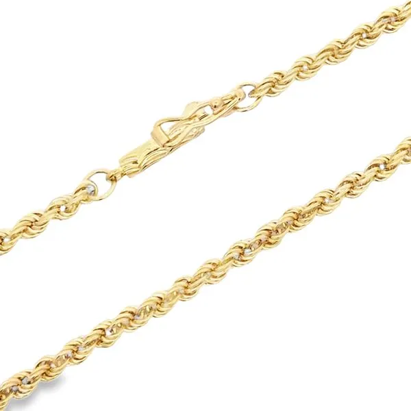 14 Karat Yellow Gold 2.3mm Hollow Rope Link Chain Image 2 Arezzo Jewelers Elmwood Park, IL