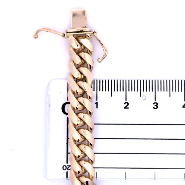 14k Yellow Gold 9mm Solid Miami Cuban Link Chain - 26 inches Image 3 Arezzo Jewelers Elmwood Park, IL