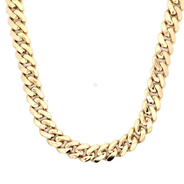 14k Yellow Gold Solid 10mm Miami Cuban Link Chain - 26 inches Image 2 Arezzo Jewelers Elmwood Park, IL