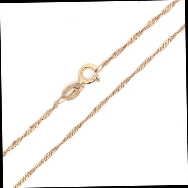 14K Yellow Gold Singapore Link Pendant Chain Image 2 Arezzo Jewelers Elmwood Park, IL