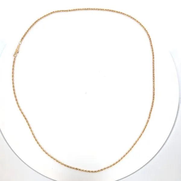 14K Yellow Gold 2mm Solid Rope Link Chain Image 2 Arezzo Jewelers Elmwood Park, IL