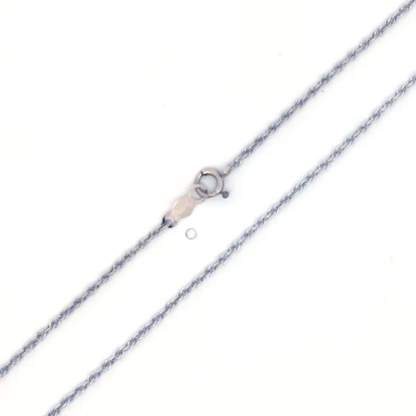 14 Karat White Gold Wheat Link Pendant Chain Arezzo Jewelers Elmwood Park, IL