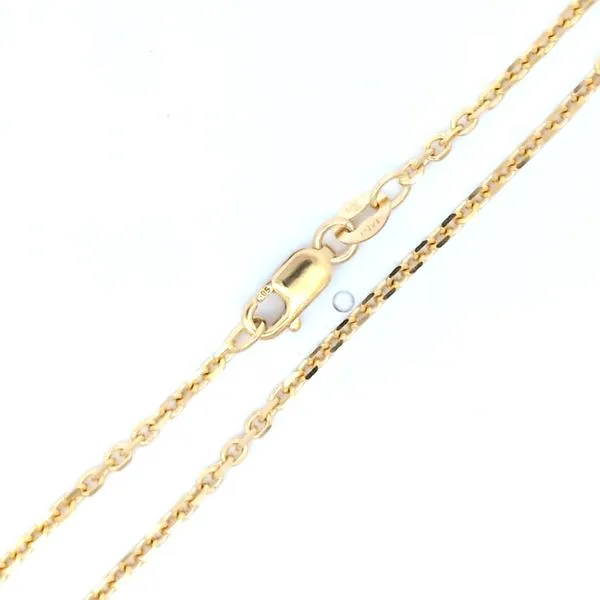 14 Karat Yellow Gold Rolo Link Pendant Chain Arezzo Jewelers Elmwood Park, IL