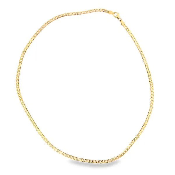 14K Yellow 3.75mm Gold Curb Link Chain Image 3 Arezzo Jewelers Elmwood Park, IL