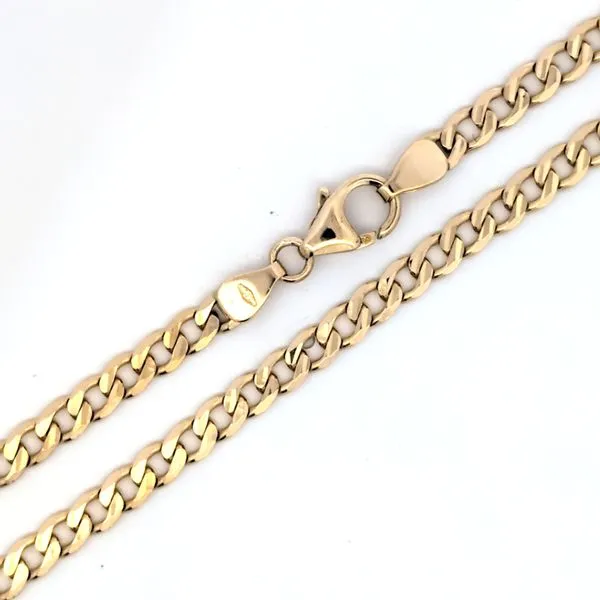 14K Yellow 3.75mm Gold Curb Link Chain Arezzo Jewelers Elmwood Park, IL