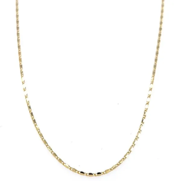 14k Yellow Gold .85mm Starfruit Link Pendant Chain Image 2 Arezzo Jewelers Elmwood Park, IL