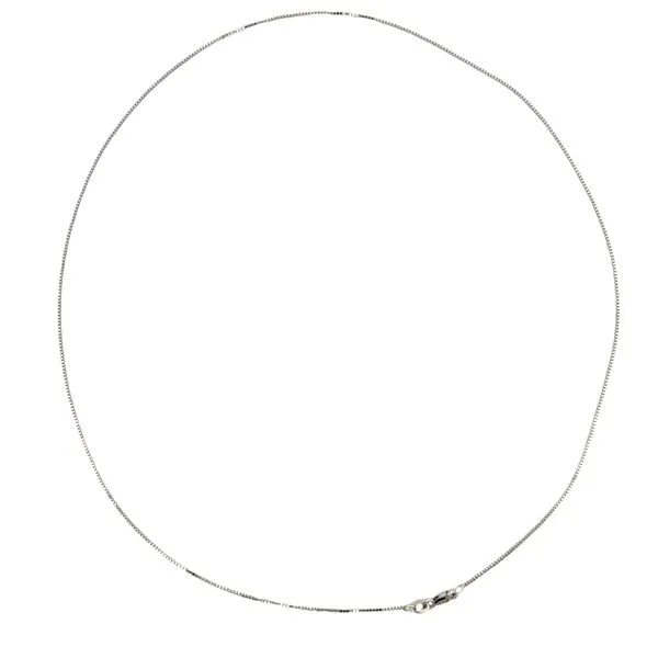 10 Karat White Gold Box Link Chain Image 2 Arezzo Jewelers Elmwood Park, IL