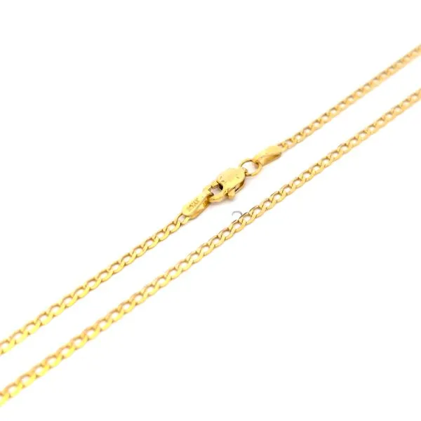 14K Yellow Gold 1.85mm Curb Link Chain Image 2 Arezzo Jewelers Elmwood Park, IL
