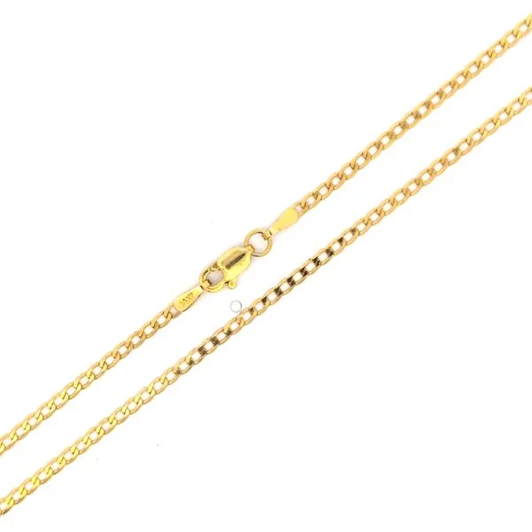 14K Yellow Gold 1.85mm Curb Link Chain Arezzo Jewelers Elmwood Park, IL