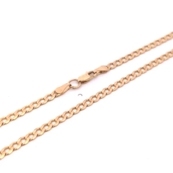 14k Yellow Gold 3.1mm Curb Link Chain - 21