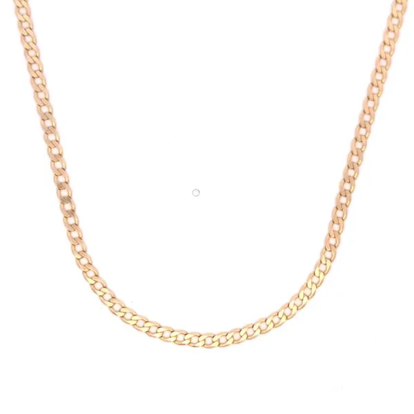 14k Yellow Gold 3.1mm Curb Link Chain - 21