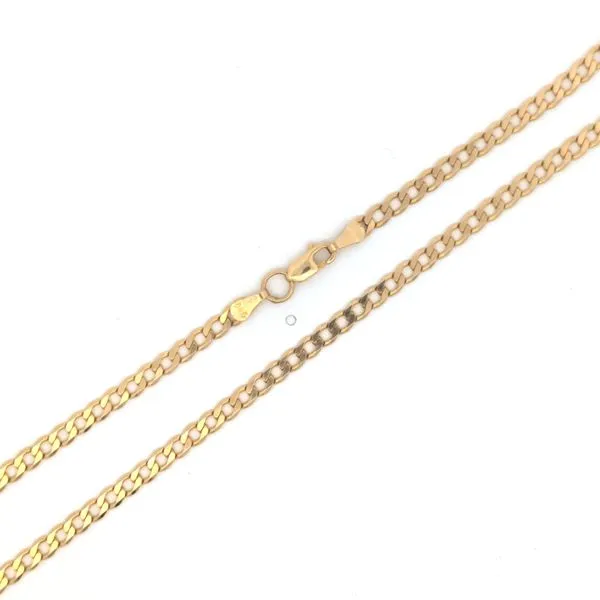 14k Yellow Gold 3.1mm Curb Link Chain - 21
