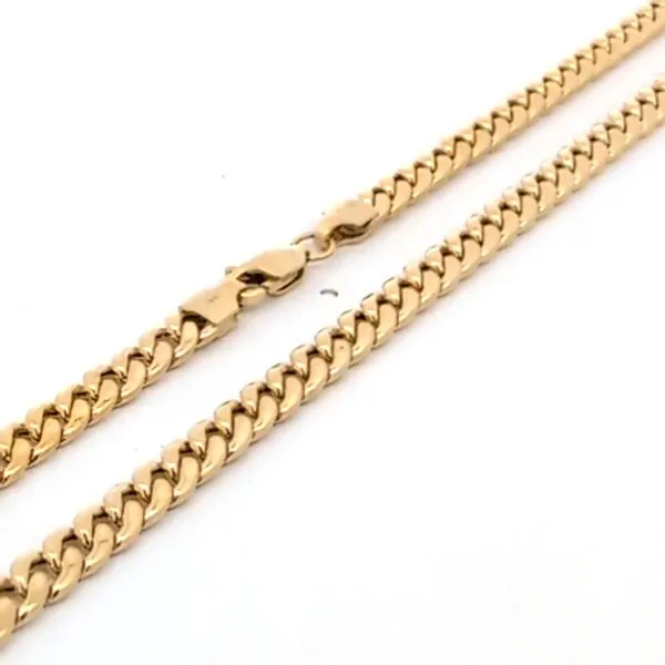 14K Yellow Gold 4.5mm Semi-Hollow Cuban Link Chain Image 2 Arezzo Jewelers Elmwood Park, IL