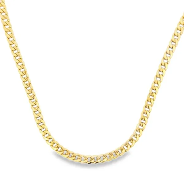 14K Yellow Gold 4.5mm Semi-Hollow Cuban Link Chain Image 3 Arezzo Jewelers Elmwood Park, IL