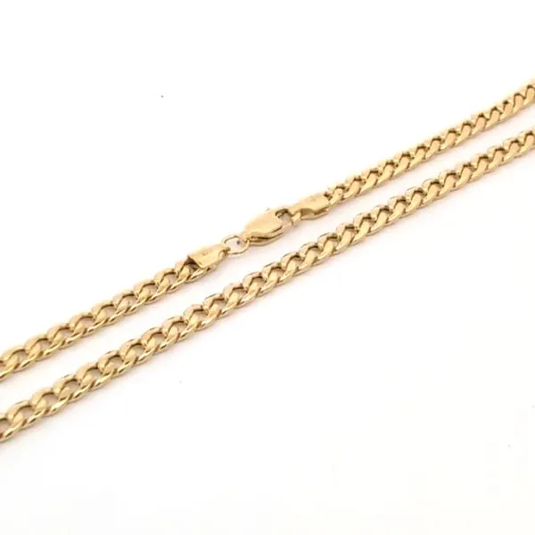 14k Yellow Gold 4mm Semi-Hollow Cuban Link Chain Image 2 Arezzo Jewelers Elmwood Park, IL