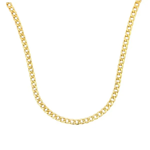 14k Yellow Gold 4mm Semi-Hollow Cuban Link Chain Image 3 Arezzo Jewelers Elmwood Park, IL