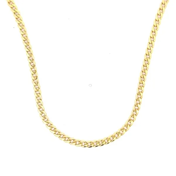 14k Yellow Gold 4mm Semi-Hollow Cuban Link Chain Image 4 Arezzo Jewelers Elmwood Park, IL
