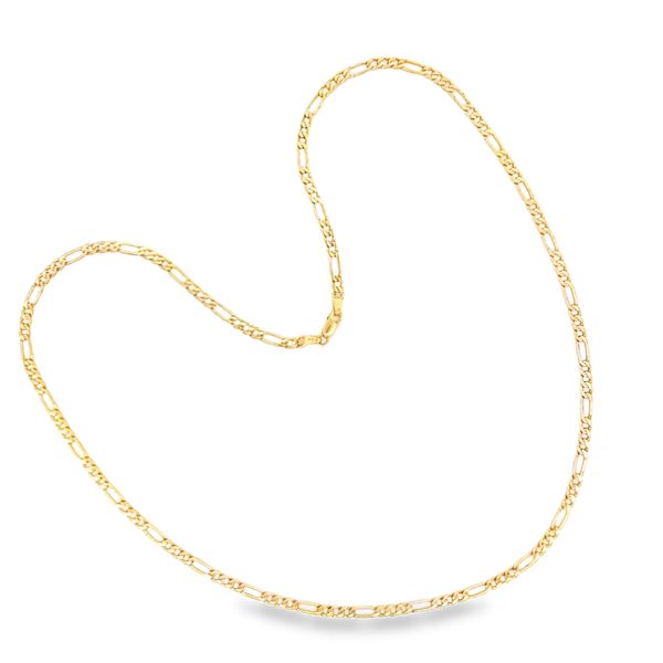 14K Yellow Gold 4mm Figaro Link Chain Image 2 Arezzo Jewelers Elmwood Park, IL