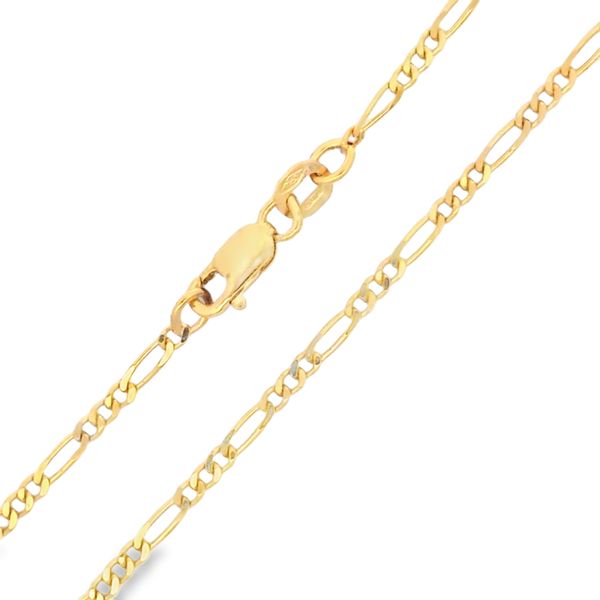 18K Yellow Gold 1.9mm Figaro Link Chain - 16