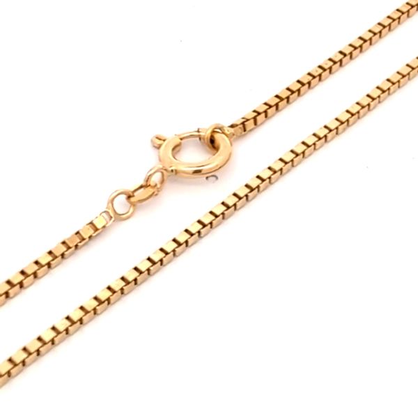 18K Yellow Gold 1.85mm Box Link Chain - 24