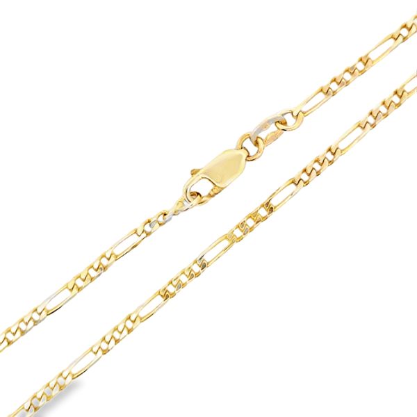 14K Yellow Gold 2.4mm Figaro Link Chain - 20