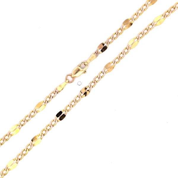 14 Karat Yellow Gold Diamond Cut Fancy Link Chain Arezzo Jewelers Elmwood Park, IL