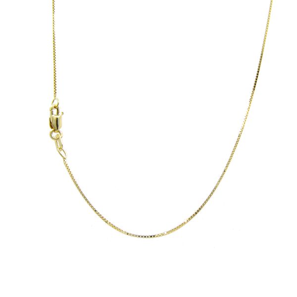 14k Yellow Gold .7mm Box Link Chain Arezzo Jewelers Elmwood Park, IL
