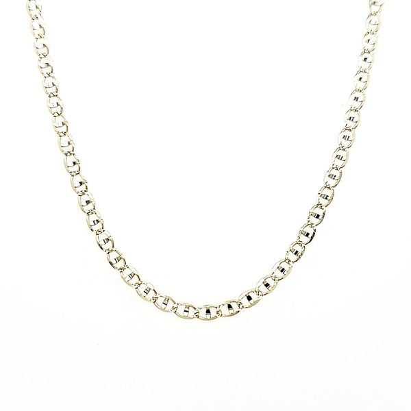 14 Karat Two Tone Gold 2mm Anchor Link Chain Arezzo Jewelers Elmwood Park, IL
